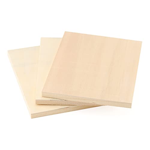LEXININ 12 PCS 5.5 x 7 Inch Wooden Painting Panels, Unfinished Wood Canvas Boards, Wooden Cradled Painting Panel for Painting, Pouring Art, Crafts