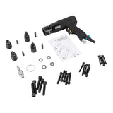 TFCFL Pneumatic Rivet Gun with 10-24", 1/4", 5/16", 3/8" Gun Head, Air Rivet Nut Tool Kit 1/4" Air Inlet with 20 Mandrels Riveting Gun Kit, 400rpm TFCFL