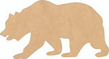 Wooden Grizzly Bear MDF 9" Cutout, Paintable Unfinished Wood Woodland Mascot Animal Craft Shape MDF 1/8" NEXTCraft