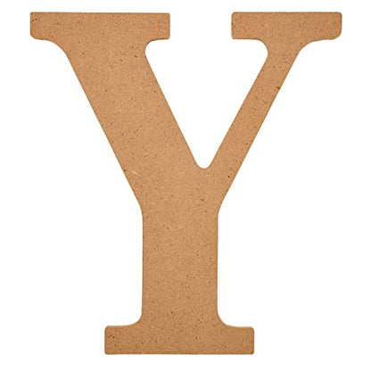 Plaid Wood Unfinished Letter, 8" Wooden Surface Perfect for DIY Arts and Crafts Projects, 63604, 8 inch