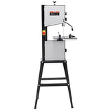 VEVOR Band Saw with Stand, 10-Inch, 560 & 1100 RPM Two-Speed Benchtop Bandsaw, 370W 1/2HP Motor with Metal Stand Optimized Work Light Workbench Fence VEVOR