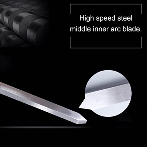 Wood Lathe Chisel, Bowl Gouge Woodturning, Roughing Gouge Lathes Turning Tool Wood Lathe Chisel Beach Handle HHS Middle Inner Arc Blade Turning Tool Yosoo Health Gear