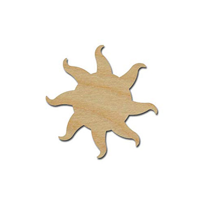 Sun Shape Unfinished Wood Cut Outs 3" Inch 6 Pieces SUN03-06