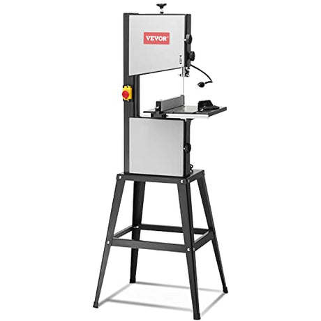 VEVOR Band Saw with Stand, 10-Inch, 560 & 1100 RPM Two-Speed Benchtop Bandsaw, 370W 1/2HP Motor with Metal Stand Optimized Work Light Workbench Fence VEVOR