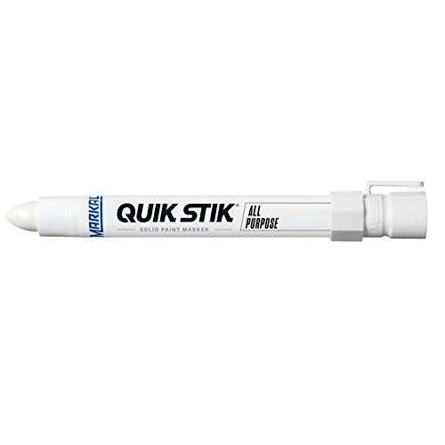 Markal 61051 Quik Stik Twist Long-Lasting Solid Paint Marker, White (Pack of 12) Markal