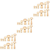Kisangel 36 Pcs Unfinished Wooden Mushrooms Plain Craft Wood Wooden Ornaments for for Arts and Crafts Projects Decoration Kisangel