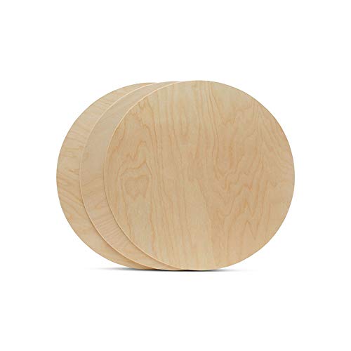Wood Circles 10 inch, 1/8 Inch Thick, Birch Plywood Discs, Pack of 10 Unfinished Wood Circles for Crafts, Wood Rounds by Woodpeckers Woodpeckers
