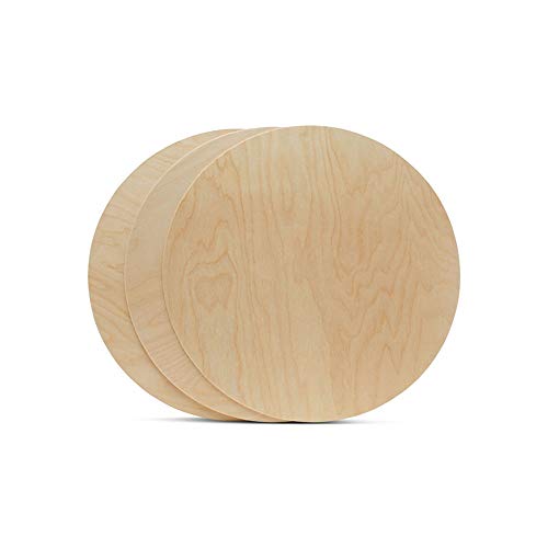 Wood Circles 10 inch, 1/8 Inch Thick, Birch Plywood Discs, Pack of 10 Unfinished Wood Circles for Crafts, Wood Rounds by Woodpeckers - WoodArtSupply