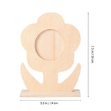 EXCEART Photo Frames 5pcs Unfinished Wood Photo Frame Blank Wooden Picture Frame Flower Shaped Painting Display Holder for DIY Crafts Office Home EXCEART