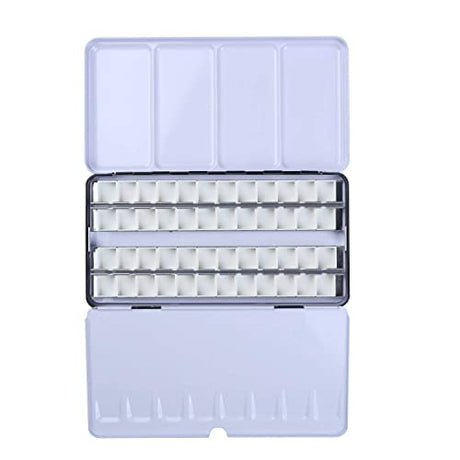 MEEDEN Empty Watercolor Tin Palette, Large Travel Metal Paint Box with 52 Pcs Half Pans MEEDEN