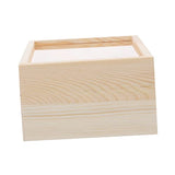 VILLCASE Box Storage Wooden Box Wooden Case with Lid Unfinished Wood Earring Storage Case Wood Storage Case Sundries Storage Case Hand Decor Jewelry VILLCASE