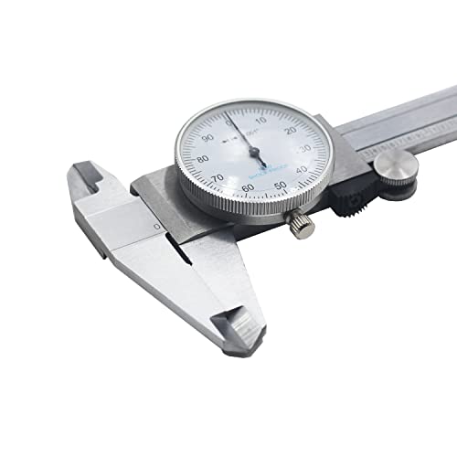 HFS (R) 0-6" Imperial Calipers; 4 Way DIAL Caliper 0.001" Shock Proof New ; Plastic CASE - WoodArtSupply