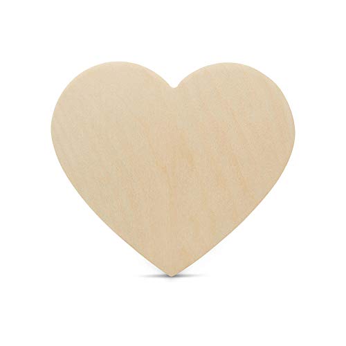 Wooden Heart Cutouts for Crafts 8 inch, 1/4 inch Thick, Pack of 3 Unfinished Wooden Heart Shapes, by Woodpeckers | Great for Valentines Day Crafts & - WoodArtSupply