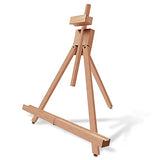 Miratuso Painting Easel, Folding Wooden Tabletop Easel Stand Holds Highest to 22" Canvas, Portable Desktop Easel Suitable for Artists, Beginners, Miratuso