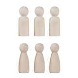 NUOBESTY Natural Unfinished Wooden Peg Doll Bodies Family Member Great for Arts and Crafts 20 Pcs NUOBESTY