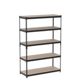HOMEDANT Z-beam 5 Tier Laminated Heavy Duty Garage Storage Adjustable Wide Size Metal Shelving Unit Utility Rack Shelves Organization Multipurpose HOMEDANT