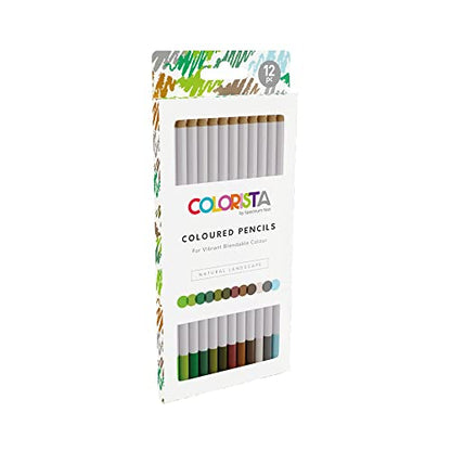 Spectrum Noir Noir Color Colorista Coloured Pencils-Pack of 12-Natural Landscape, One Size, Multicolour - WoodArtSupply