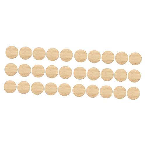 Operitacx 30 Pcs Round Bamboo Unfinished Round Chips Unfinished Wooden Cutouts Wood Slice Ornaments Unfinished Wooden Slices Blank Cds Kids Painting Operitacx