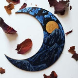 Unfinished Wood Crescent Moon Shape | DIY Celestial Night Sky Craft Cutout | Up to 36" 14" / 1/2" 24 Hour Crafts