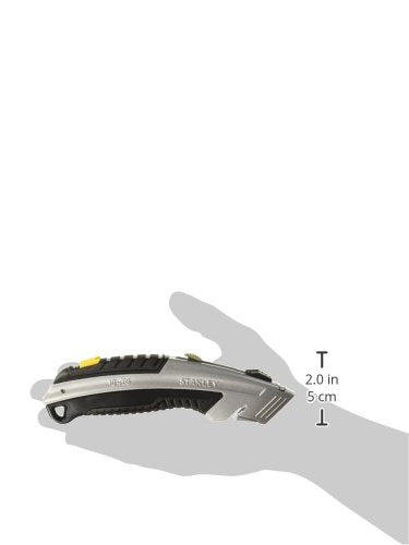 Stanley 10788 Curved Quick-Change Utility Knife, High Carbon Steel Retractable Blade, 3 Blades Stanley