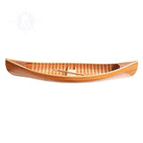 Old Modern Handicrafts Wooden Canoe with Ribs Curved Bow 10' Matte Finish for Display Old Modern Handicrafts