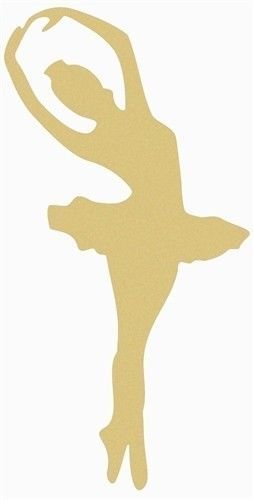 Ballerina Cutout Unfinished Wood Ballet Dance Cheer Pep Squad MDF Shape Canvas Style 3 (18") - WoodArtSupply