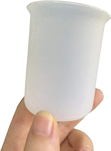 3 Silicone Measuring Cups for Resin 100ml,Nonstick Silicone Mixing Cups/DIY Glue Tools Epoxy Resin Cups Reusable Precise Scale Resin Mixing Cups for MLOLM
