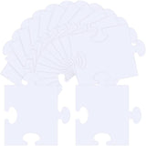 Glenmal 100 Pcs White Blank Puzzle Papers Oversize Puzzles Large White Puzzle Pieces for Adult to Draw and Write and Makes Huge Art Display Glenmal