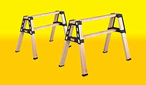 2x4basics 90196MI Custom Pro Brackets Sawhorse, 2 Pack , Black - WoodArtSupply