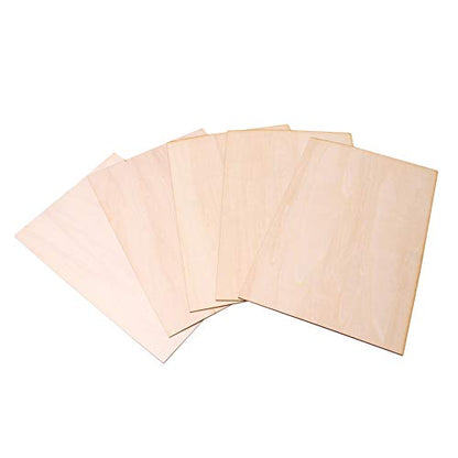 BQLZR 300x200x1.5mm Rectangle Unfinished Unpainted Basswood Wooden Sheets for Craft DIY Hand-Made Project Mini House Building Architectural Model