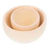 KALLORY Unfinished Wood Bowl 2Pcs Unpainted Blank Mini Wooden Bowls Tabletop Decoration for DIY Painting Graffiti Drawing Craft Basket Stuffers KALLORY