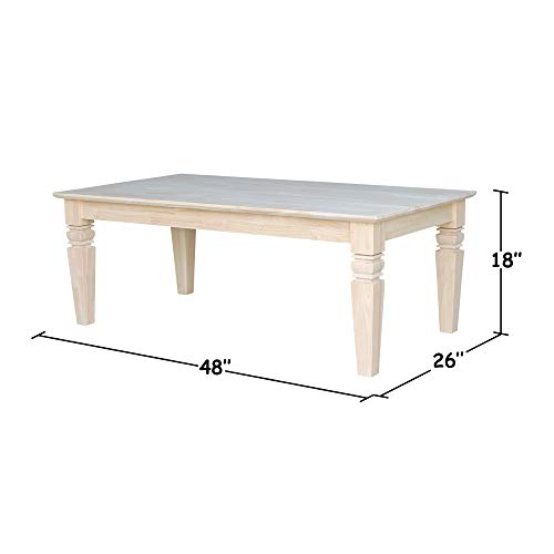 International Concepts Java Coffee Table Unfinished