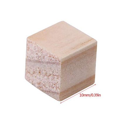 Hand Made Material, Blocks Wood Cubes for DIY Crafts Handmade Woodcrafts Kids Toy Home Decor Square Wooden Arts and Crafts Craft Collection (10mm (50