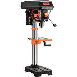 VEVOR 10 in Benchtop Drill Press, 3.2 Amp 120V, 5-Speed Cast Iron Bench Drill Press, 10 in Swing Distance 0-45° Tiltling Worktable with Work Light, VEVOR