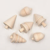 VILLCASE Unfinished Wood Christmas Tree Unfinished Wood Acorn Wood Doll Peg Tree Blank Wood Xmas Tree Crafts for DIY Arts Drawing Painting Craft VILLCASE