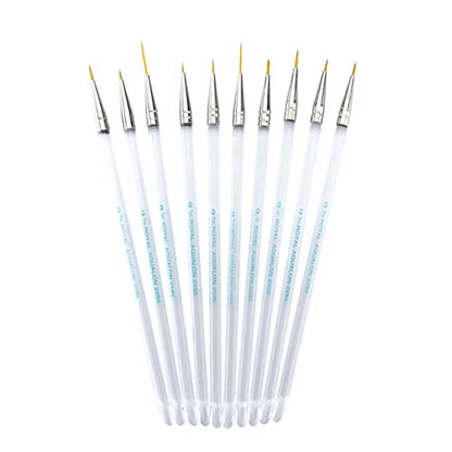 Aqualon Royal & Langnickel Detail Artist Brush Set, 10-Piece - WoodArtSupply