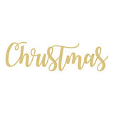 Word Christmas Cutout Unfinished Wood Christmas Holiday Seasonal Door Hanger MDF Shape Canvas Style 2 (12") Diverse Woodworking