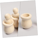 Kisangel 60 pcs Wooden Man Unfinished People Unfinished peg Doll Wooden People Doll Blank Wooden Dolls Wooden Angel Dolls kidcraft playset Unfinished Kisangel