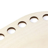 UTALIND 2 Pcs Oval Wooden Basket Bottom Shapers, Blank Hollow Basket Wood Bases for DIY Knitting Crochet Bag Bottom Shaper Craft Making Basket UTALIND