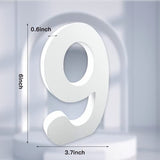 AOCEAN 6 Inch White Wood Numbers, Unfinished Wood Numbers for Wall Decor Decorative Standing Numbers Slices Sign Board Decoration for Craft Home AOCEAN