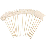 Toyvian 16pcs Handmade Wand Princess Birthday Party Supplies Princess Wand Unfinished Blank Princess Fairy Wands Kit Kids Diy Toy Fairy Sticks Fairy Toyvian