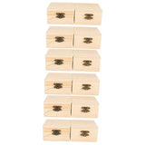Abaodam 12 Pcs Packaging Storage Wooden Box Rustic Wooden Case Unfinished Wooden Jewelry Wood Ring Wood Trim Jewelery Organizer Earring Storage Abaodam