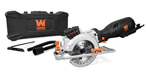WEN 3625 5-Amp 4-1/2-Inch Beveling Compact Circular Saw with Laser and Carrying Case WEN
