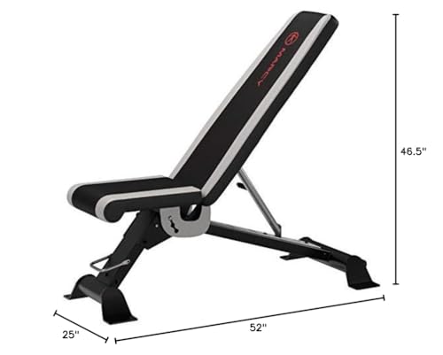 Marcy Adjustable Utility Bench for Home Gym Workout SB-670 - WoodArtSupply