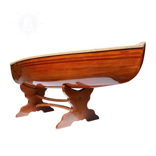 Wooden Boat USA Wooden, 5-Feet Canoe Table, Brown Wooden Boat USA