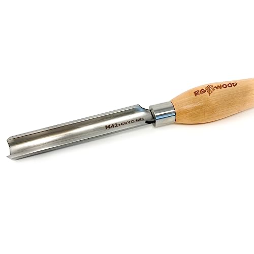 RGWOOD 3/4″ Roughing Gouge M42 HSS Cryogenic Wood Lathe Turning Tool - WoodArtSupply