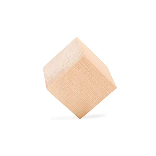 Unfinished Wood Craft Cubes 1-1/2 inch, Pack of 36 Small Wooden Blocks to Decorate, Wooden Cubes for Crafts and Décor, by Woodpeckers Woodpeckers