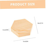 TEHAUX 4pcs Hexagonal Pine Chips Unfinished Coasters Nativity Craft Blank Coasters for Crafts Unfinished Hexagon Wood Shapes Board 1/8 Inch Thick TEHAUX