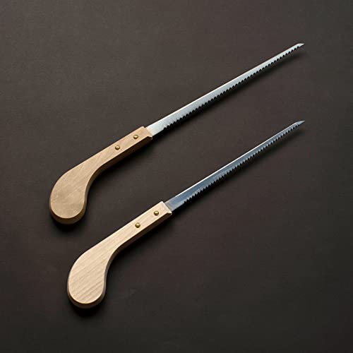 RANSHOU Japanese Keyhole Hand Saw Long 7-7/8" Made in JAPAN, Kataba Single-Edge Pull Saw for Wood, Plywood, Drywall, Sheetrock, Gypsum Board, RANSHOU