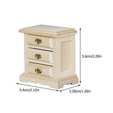Abaodam 1pc Bedside Table Model Solid Wood Nightstand Drawer Dresser Mini Accessories Unfinished Nightstand Dollhouse Doll Decoration Dollhouse Abaodam